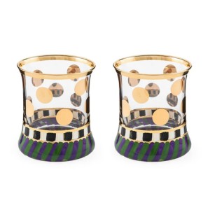 كأس تامبلر سيرك باللونين البنفسجي والأخضر، مجموعة من 2