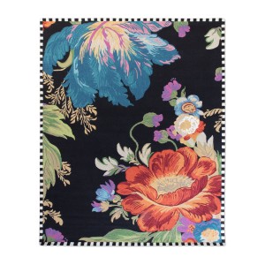 سجادة من الصوف من مجموعة فلاور ماركت - لون أسود - قياس 8 قدم * 10 قدم