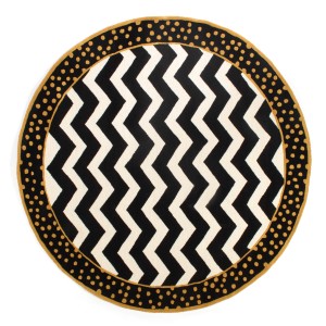 سجادة برسوم متعرجة - قطر 6 قدم