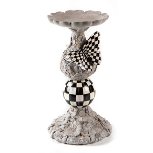 قاعدة لحمل الشمع مزينة بفراشة - مرتفعة