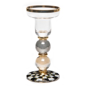 حامل شمع زجاجي بقاعدة كروية من مجموعة كورتلي تشك - حجم متوسط