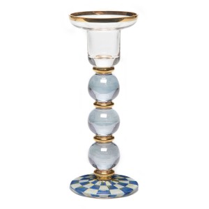 حامل شمع زجاجي بقاعدة كروية من مجموعة رويال تشك - حجم كبير