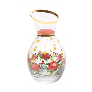 وعاء الكريمة زجاجي بأشكال زهور