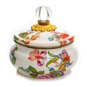 وعاء قصير من مجموعة فلاور ماركت - لون أبيض