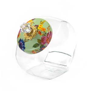 برطمان الكوكيز بغطاء من المينا من مجموعة فلاور ماركت - لون أخضر