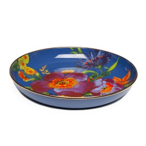 وعاء تقديم كبير من مجموعة فلاور ماركت - لون أزرق